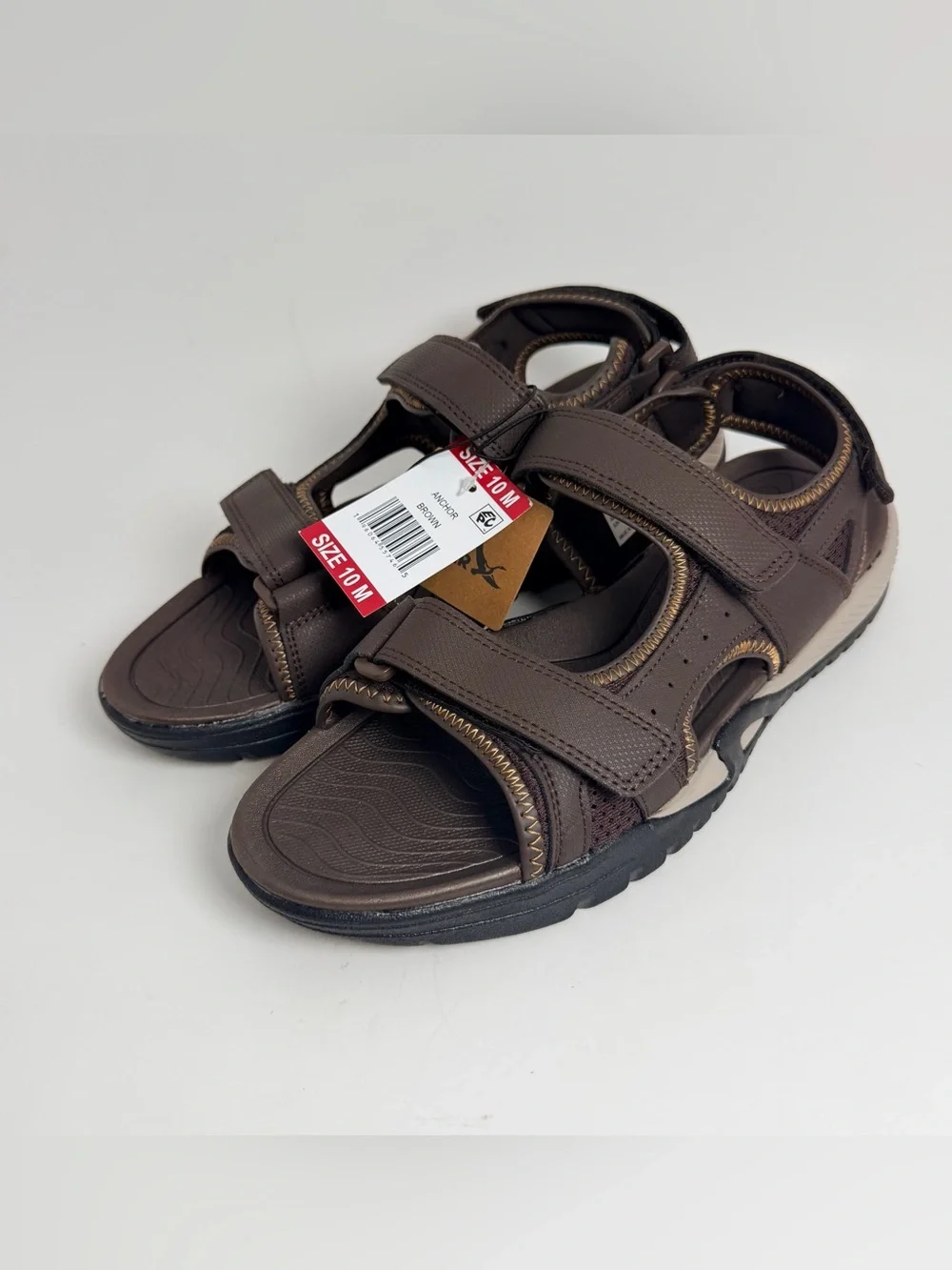 Eddie Bauer Brown Men's Velcro Strap Outdoor Sandals
